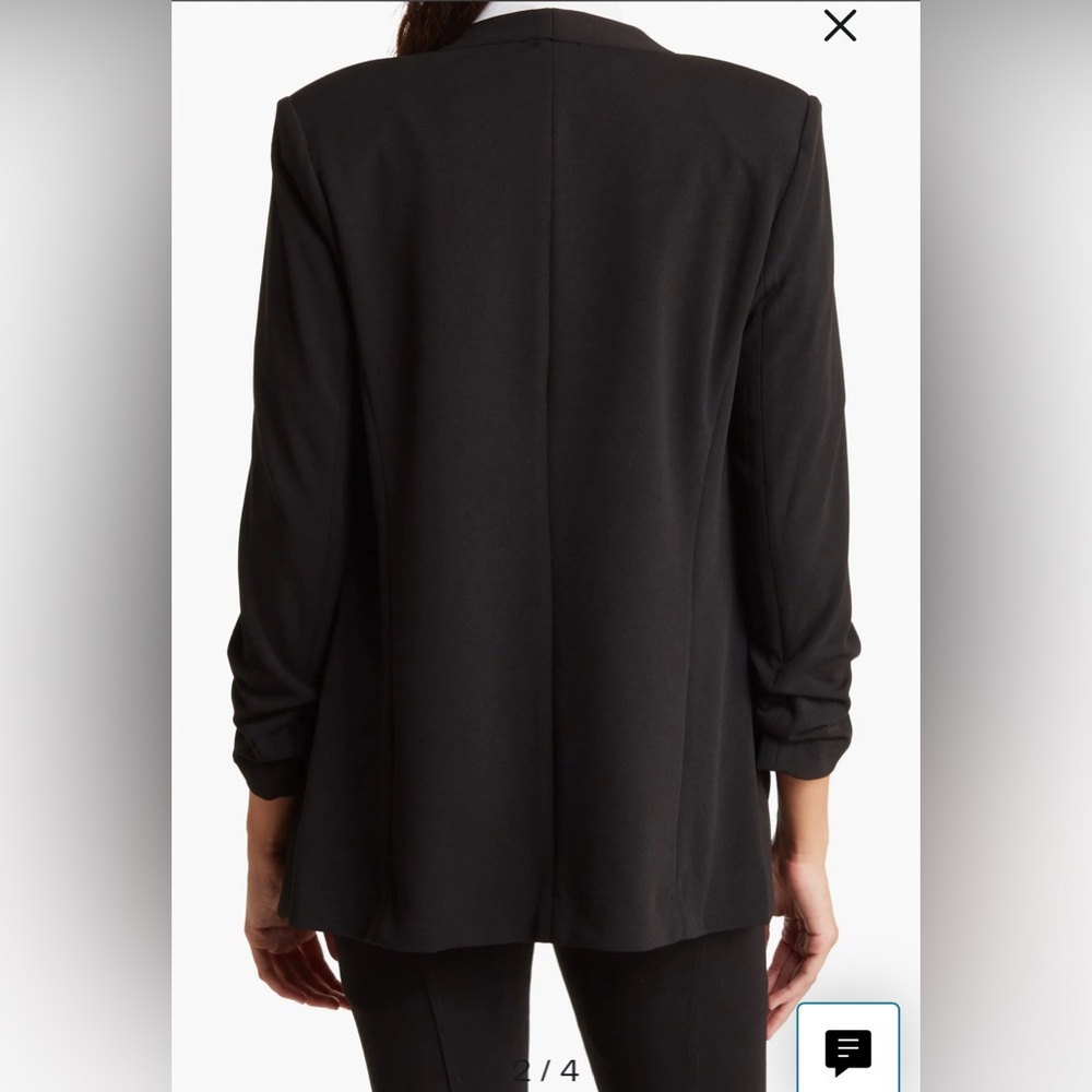 T Tahari Collarless Open Front Blazer Xs/Tp - image 2
